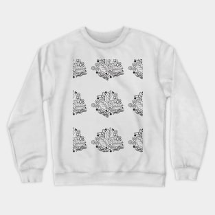 Leaf Doodle Seamless Surface Pattern Design Crewneck Sweatshirt